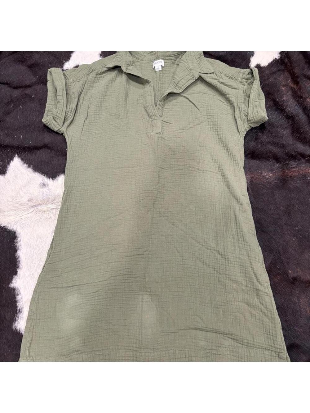 Jcrew Women's Green and Khaki Summer-dress
